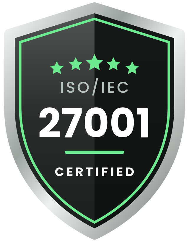 ISO/IEC 27001:2022 certified badge